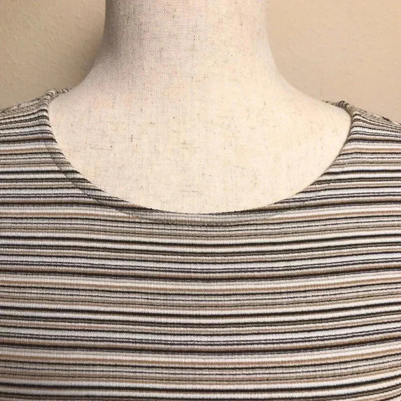 J Jill Wearever Size 1X Sleeveless Shift Tank Dress Side Slits Stretch Ribbed - Picture 6 of 14